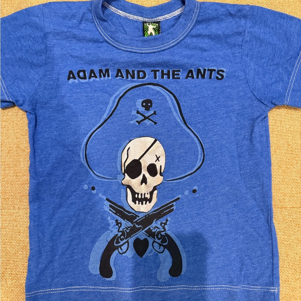 Adam and the Ants Blue Kids Pirate T-Shirt size 6-12 months brand new chaser kid
